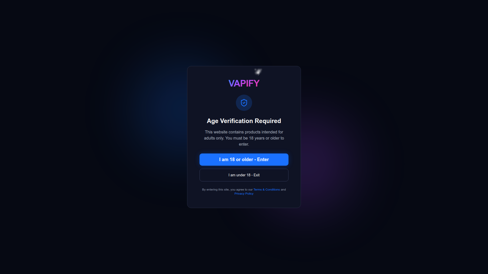 Vapify website screenshot